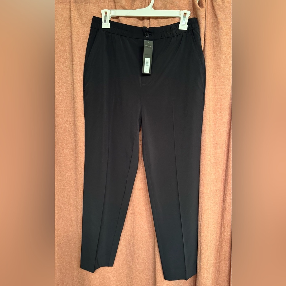 NWT, Banana Republic Factory Black Trousers, Elastic Waist